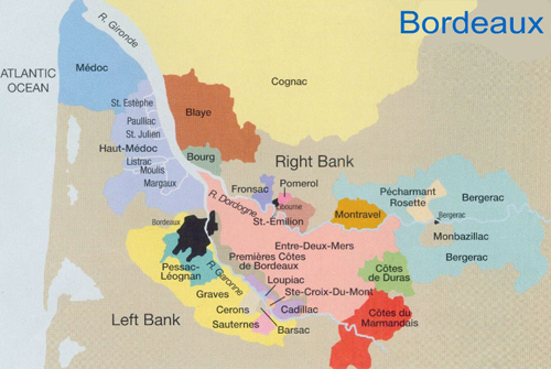 法國波爾多產區地圖